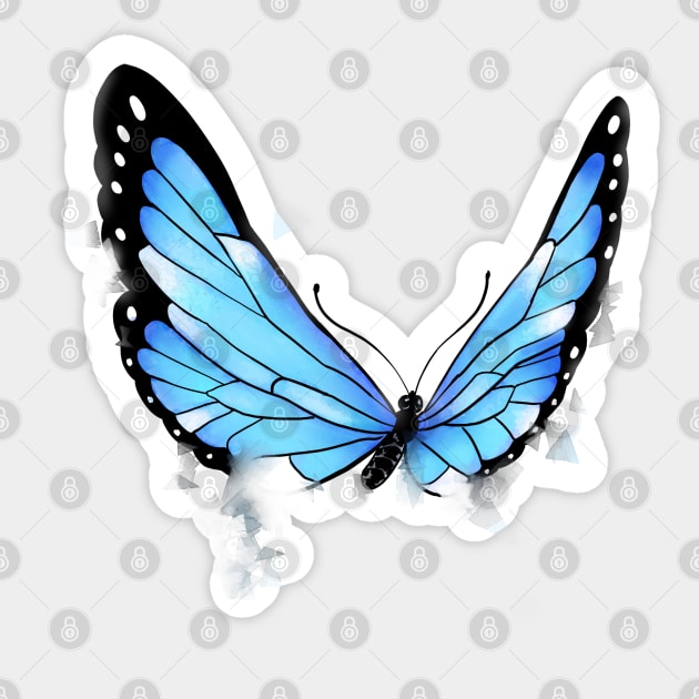 Blue Morpho Sticker by Dire